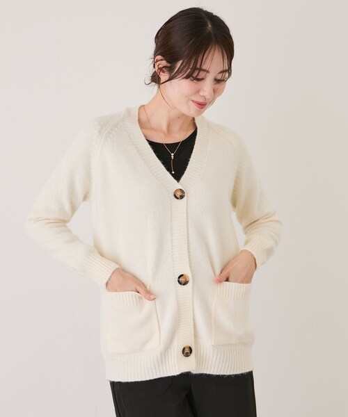 Jayro（ジャイロ）の「カラーVネックカーディガン（カーディガン/ボレロ・レディース・ブラック/グレー/ホワイト系/ベージュ/グリーン/キミドリ/カーキ/ブルー系/レッド/オレンジ・F）」の18枚目の写真