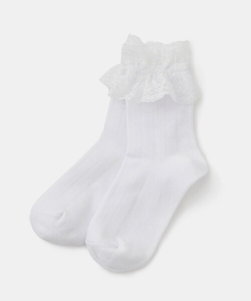 ROPE' PICNIC（ロペピクニック）の「【KIDS/キッズ】レースショートソックス（ソックス/靴下・キッズ・ホワイト・M/S）」の10枚目の写真