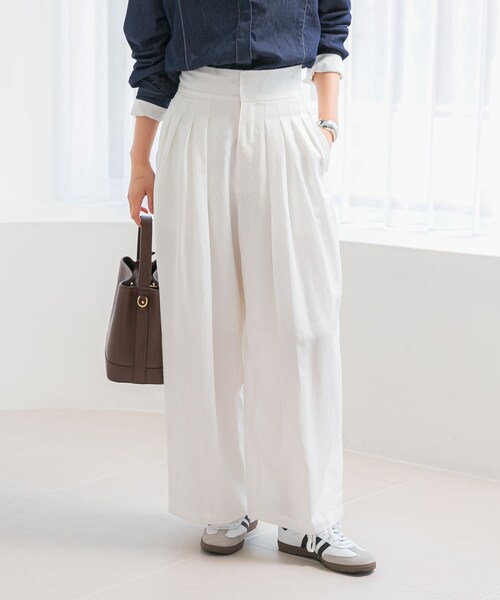 URBAN RESEARCH ROSSO（アーバンリサーチロッソ）の「ライトタックパンツ（その他パンツ・レディース・L.GRAY/OFF WHITE・36/38）」の4枚目の写真