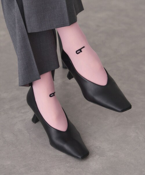 ADAM ET ROPE'（アダムエロペ）の「変形ヒール甲深パンプス（パンプス・レディース・ブラック/オフホワイト・23.0/23.5/24.0/24.5）」の15枚目の写真