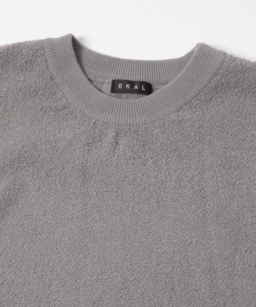 EKAL（エカル）の「パイル編みクルーニット（ニット/セーター・レディース・グレージュ/ネイビー・One）」の12枚目の写真