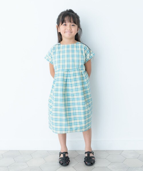 URBAN RESEARCH DOORS（アーバンリサーチドアーズ）の「カラーチェックワンピース(KIDS)（ワンピース・キッズ・BLUE/AZUKI・105/120/135）」の11枚目の写真