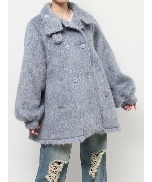 jouetie（ジュエティ）の「Aラインミドルコート（その他アウター・レディース・アイボリー/グレー/ブラック/ブルー/ピンク・M）」の10枚目の写真