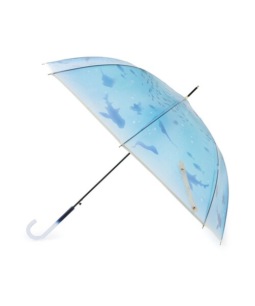 ROPE' PICNIC（ロペピクニック）の「【えのすい×Wpc.】アンブレラ（長傘・レディース・ブルー/サックス・F）」の2枚目の写真