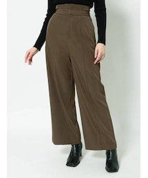 MURUA | ハイウエストベルトワイドパンツ(スラックス)