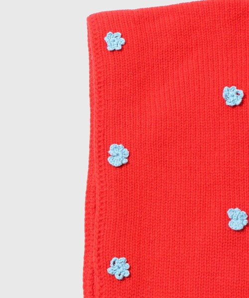 ADAM ET ROPE'（アダムエロペ）の「【JOHN MASON SMITH/ジョン メイソン スミス】5G WOOL HOOD MUFFLER FLOWER（マフラー・メンズ・ブラック/レッド/ピンク・F）」の7枚目の写真