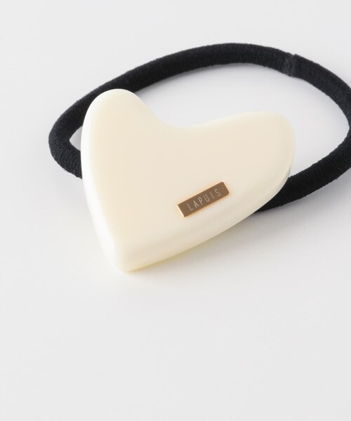 SENSE OF PLACE by URBAN RESEARCH（センスオブプレイスバイアーバンリサーチ）の「LAPUIS　Plump Heartヘアゴム（ヘアゴム・レディース・IVORY/BLACK/BROWN・One）」の7枚目の写真