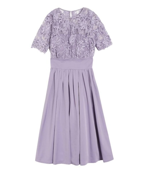 LAGUNAMOON（ラグナムーン）の「LADYオーバーレースギャザードレス Ⅲ（ドレス・レディース・ブラック/ラベンダー/ライトシルバー/ゴールド・S/M）」の20枚目の写真