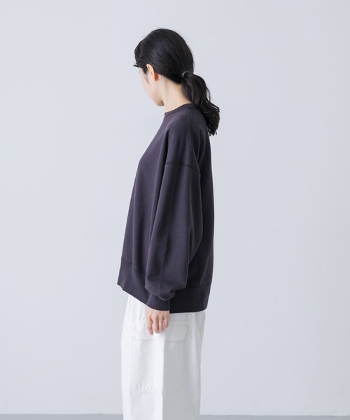 かぐれ（カグレ）の「『ユニセックス』コットンクルーネックスウェットプルオーバー（スウェット・レディース・OATMEAL/CHARCOAL/OATMEAL A/CHARCOAL A・1/2）」の14枚目の写真