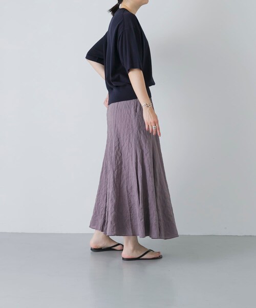 かぐれ（カグレ）の「MEYAME　PLEATED FLARE SKIRT（スカート・レディース・BLUE/RED・Free）」の10枚目の写真