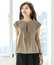 nissen | 【しわになりにくい・ストレッチ】前後２ＷＡＹフレンチスリーブＴブラウス(シャツ/ブラウス)