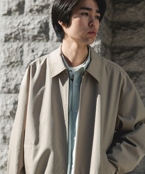 URBAN RESEARCH DOORS（アーバンリサーチドアーズ）の「ヘムシャーリング フルジップ ブルゾン（ブルゾン・メンズ・BEIGE/NAVY・M/L）」の12枚目の写真