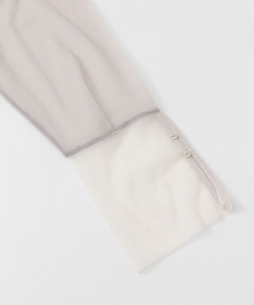 SENSE OF PLACE by URBAN RESEARCH(センスオブプレイスバイアーバンリサーチ)の「シアーチュールトップ(Tシャツ/カットソー・レディース・IVO×GRY/BEG×IVO/C.GRY×GRY/BLK×C.GRY・one)」の20枚目の写真