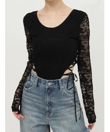 EVRIS | サイドレースアップデザイントップス(Tシャツ/カットソー)