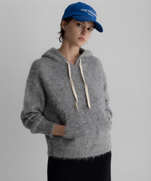 URBAN RESEARCH Sonny Label（アーバンリサーチサニーレーベル）の「フーディシャギーニットプルオーバー（ニット/セーター・レディース・グレー/ブラウン/ネイビー・Free）」の6枚目の写真
