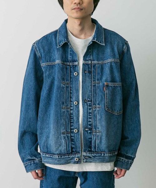 URBAN RESEARCH DOORS（アーバンリサーチドアーズ）の「LEVI’S　TYPE 1 TRUCKER（デニムジャケット・メンズ・Black/Indigo・S/M/L/XL）」の2枚目の写真