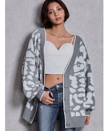 GYDA | ラメGレオパードニットカーディガン(カーディガン/ボレロ)