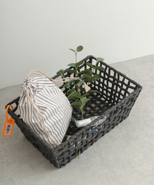 URBAN RESEARCH DOORS(アーバンリサーチドアーズ)の「BRID ROUGH KNIT BASKET WIDE S(収納グッズ・メンズ・GY/BE・S)」の4枚目の写真