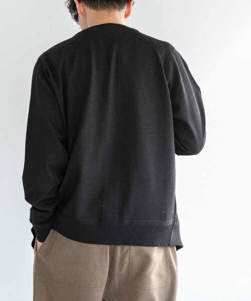 URBAN RESEARCH DOORS（アーバンリサーチドアーズ）の「FORK&SPOON　ウーステッドヤーンクルーネックカーディガン（カーディガン/ボレロ・メンズ・LIGHTGRAY/BLACK/RENGA・4/5）」の8枚目の写真