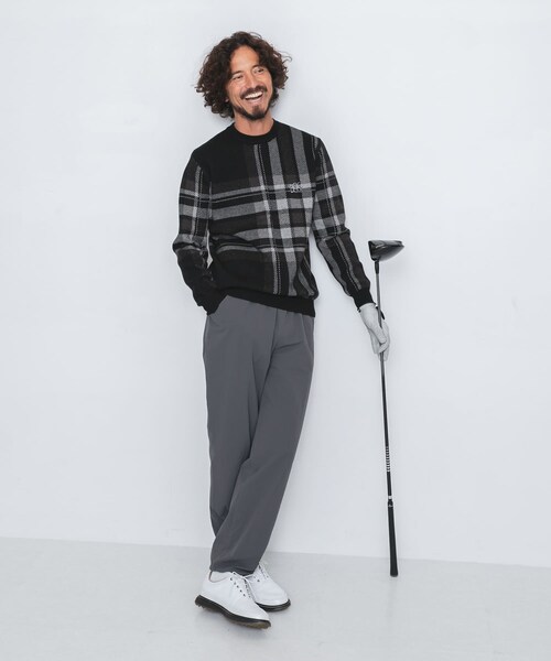 URBAN RESEARCH Sonny Label（アーバンリサーチサニーレーベル）の「OOPS　ビッグチェックニット（ニット/セーター・メンズ・BLACK/BEIGE/GREEN・M/L/XL）」の7枚目の写真