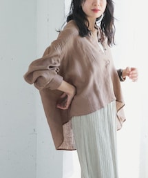 URBAN RESEARCH DOORS | リネンカーブスリーブブラウス(シャツ/ブラウス)