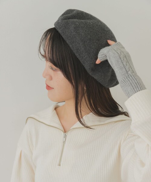 RODE SKO（ロデスコ）の「ウールベレー（ハンチング/ベレー帽・レディース・CHARCOAL/BLACK/NAVY・FREE）」の2枚目の写真