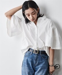 CHIC STYLE | 大きいサイズ綿１００％ボリュームスリーブシャツシックスタイル(シャツ/ブラウス)