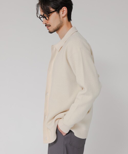URBAN RESEARCH（アーバンリサーチ）の「モールリュクスポロカーディガン（カーディガン/ボレロ・メンズ・IVORY/CHARCOAL/BLACK・M/L）」の8枚目の写真