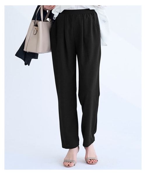 nissen（ニッセン）の「テーパードパンツ■大人の落ち感シリーズ■＜大きいサイズ有＞（パンツ・レディース・黒/ネイビー/アイスラベンダー/ゴールデンベージュ/モスカーキ/グレイッシュブルー/ライム/ベイクドアップル/ダークカーキ/モカブラウン・L/LL/3L/4L/5L/6L/8L/10L）」の13枚目の写真