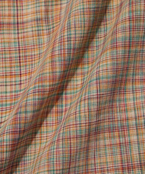 ADAM ET ROPE'（アダムエロペ）の「【Cale/カル】cotton ikat check SH BL（シャツ/ブラウス・メンズ・イエロー・3/4）」の13枚目の写真