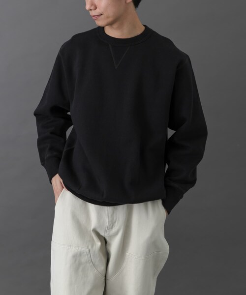 URBAN RESEARCH DOORS（アーバンリサーチドアーズ）の「FORK&SPOON　リサイクルコットン裏毛クルーネックスウェット（スウェット・メンズ・DARKPURPLE/BLACK/OATMEAL・4/5）」の8枚目の写真