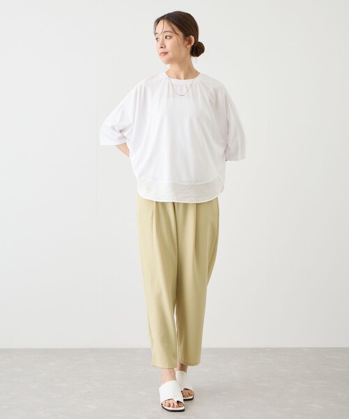 Jayro(ジャイロ)の「異素材ヘムプルオーバー(Tシャツ/カットソー・レディース・ブラック/ホワイト/ブルー・F)」の14枚目の写真