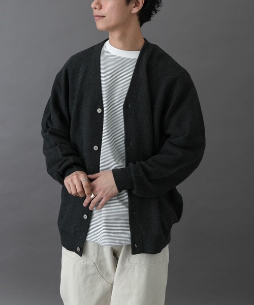 URBAN RESEARCH DOORS（アーバンリサーチドアーズ）の「FORK&SPOON　PROVORONE Vネックカーディガン（カーディガン/ボレロ・メンズ・NAVY/CHARCOAL・4/5）」の11枚目の写真