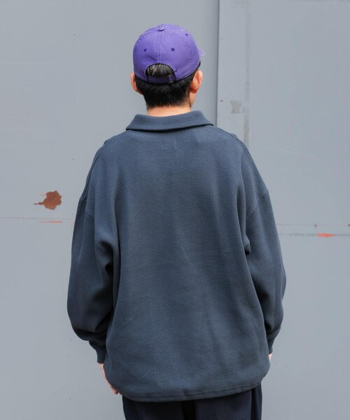 URBAN RESEARCH(アーバンリサーチ)の「『UR TECH』Wide Dad Dad TECH ポロプルオーバー(ポロシャツ・メンズ・D.NAVY/CHARCOAL・1/2)」の6枚目の写真
