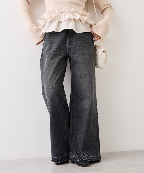 VIS(ビス)の「バギーワイドデニムパンツ(デニムパンツ・レディース・ブラック系/ブルー系・M/S/SS)」の19枚目の写真