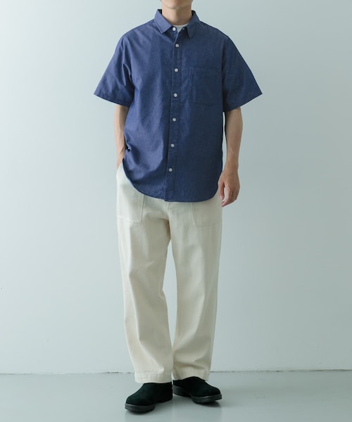ITEMS URBANRESEARCH（アイテムズ アーバンリサーチ）の「TCインディゴレギュラーカラー半袖シャツ（シャツ/ブラウス・メンズ・NVY/BLU/L.BLUE・M/L）」の14枚目の写真