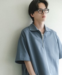 SENSE OF PLACE by URBAN RESEARCH | ダンボールポンチハーフジップショートスリーブTシャツ(Tシャツ/カットソー)