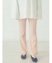 merry jenny | ギャザーギンガムフレアパンツ(その他パンツ)