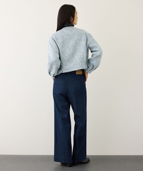 ROPE'（ロペ）の「ツイードノーカラージャケット（ノーカラージャケット・レディース・キナリ系/サックス・F）」の12枚目の写真