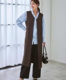 7days Life Styling | 【レディーススーツ】セットアップ対応洗えるウール調ストレッチ２WAYジレワンピース（上下別売）(スーツセット)