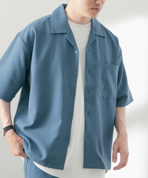 ITEMS URBANRESEARCH（アイテムズ アーバンリサーチ）の「オープンカラーショートスリーブシャツ+センタープレスパンツ セット（セットアップ・メンズ・BLK/GRY/BLU・M/L）」の21枚目の写真