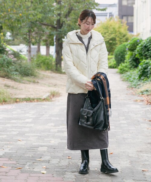 ITEMS URBANRESEARCH（アイテムズ アーバンリサーチ）の「TAION　HOOD DOWN JACKET（その他アウター・レディース・BLK/OFF/D.CHOCO・M/L/XL）」の8枚目の写真