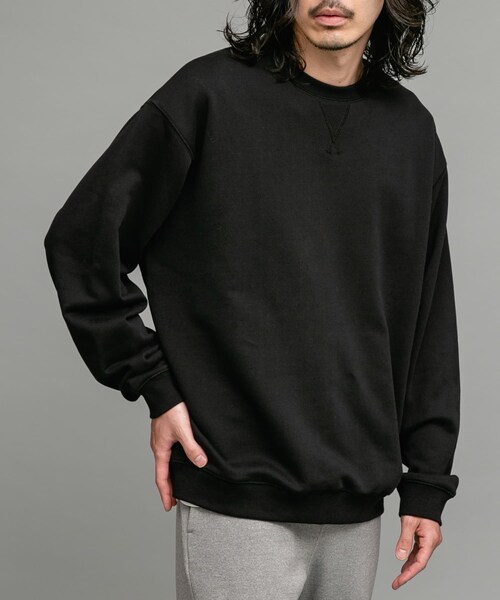 URBAN RESEARCH Sonny Label（アーバンリサーチサニーレーベル）の「ヘビーウェイトコットンベーシックスウェット（スウェット・メンズ・ライトグレー/ブラック/杢グレー/ネイビー/チャコール・M/L/XL）」の9枚目の写真