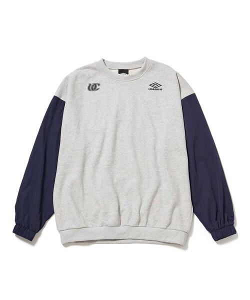 JUNRED(ジュンレッド)の「【梅田サイファー ×UMBRO×JUNRED】セットアップ対応スウェットプルオーバー(スウェット・レディース・ライトグレー/ネイビー・L/M/S)」の3枚目の写真