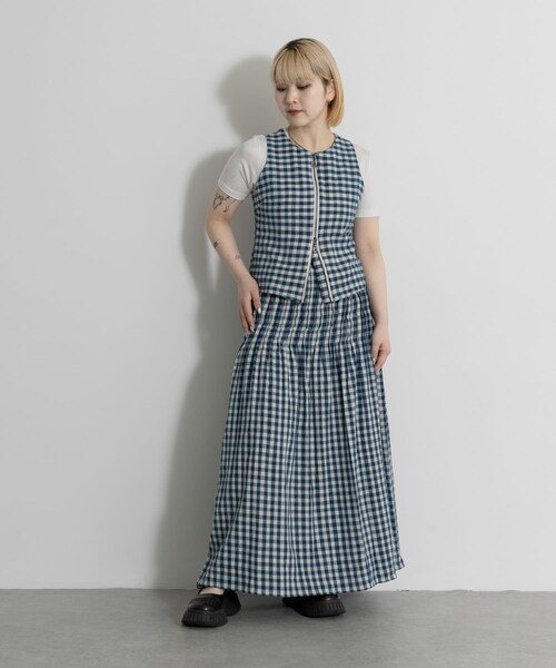 THE GOODLAND MARKET（ザグッドランドマーケット）の「PALIT　Neptune Tank Top Gingham（タンクトップ・レディース・CHECK・Free）」の8枚目の写真