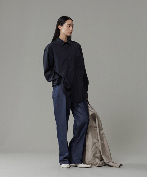 ADAM ET ROPE'（アダムエロペ）の「【NIKKE】レギュラーカラー シャツ / ウォッシャブル（シャツ/ブラウス・メンズ・ブラック/ネイビー/ラベンダー・L/M）」の11枚目の写真