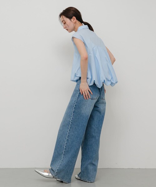 SENSE OF PLACE by URBAN RESEARCH(センスオブプレイスバイアーバンリサーチ)の「タックフェードデニムパンツ(デニムパンツ・レディース・L.BLUE/L.INDIGO・S/M)」の10枚目の写真