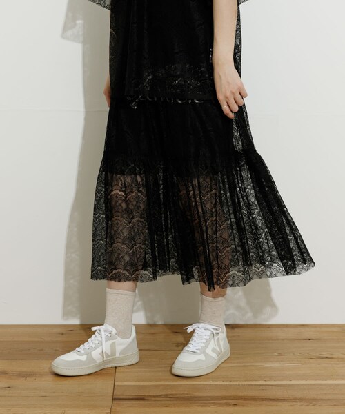 THE GOODLAND MARKET(ザグッドランドマーケット)の「SREU Layered Lace Skirt(スカート・レディース・WHITE1/WHITE2/BLACK1/BLACK2・M)」の13枚目の写真