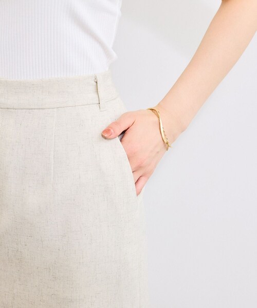 VIS（ビス）の「【セットアップ対応】Iラインスリットスカート（スカート・レディース・チャコール/オフホワイト・M/S）」の19枚目の写真