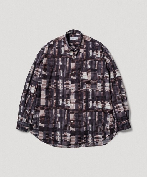 ADAM ET ROPE'（アダムエロペ）の「アソート ビッグシルエット レギュラーカラーシャツ（シャツ/ブラウス・メンズ・ブラック系/スミクロ/ブラウン系/イエロー系・L/M）」の11枚目の写真